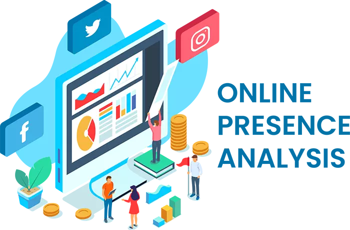 The Online Presence Analysis lets us look into how your business is doing online. We will look at your website design, functionality, and content.